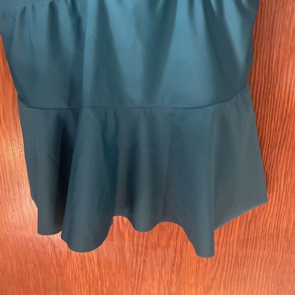 Yonique Tankini Swimsuit Blouson Top Modest Loose Fit Swimwear Teal - 16 W NWT - Picture 4 of 9